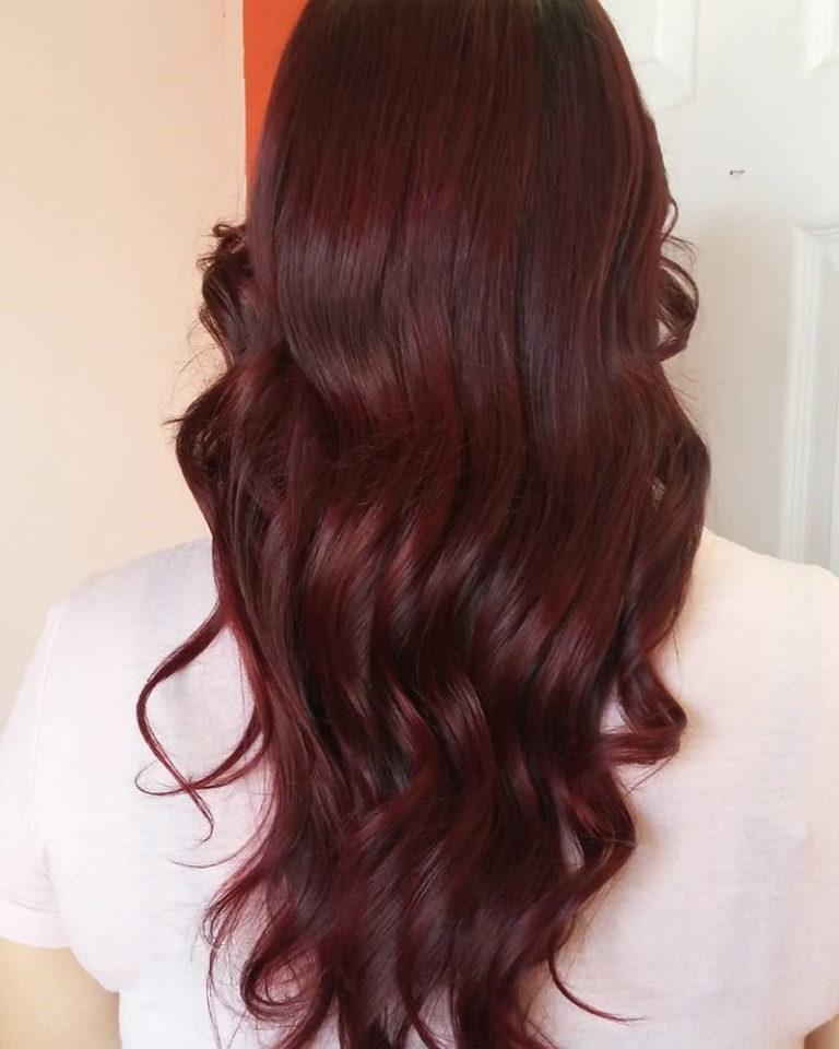 Цвет махагоновый на волосах фото