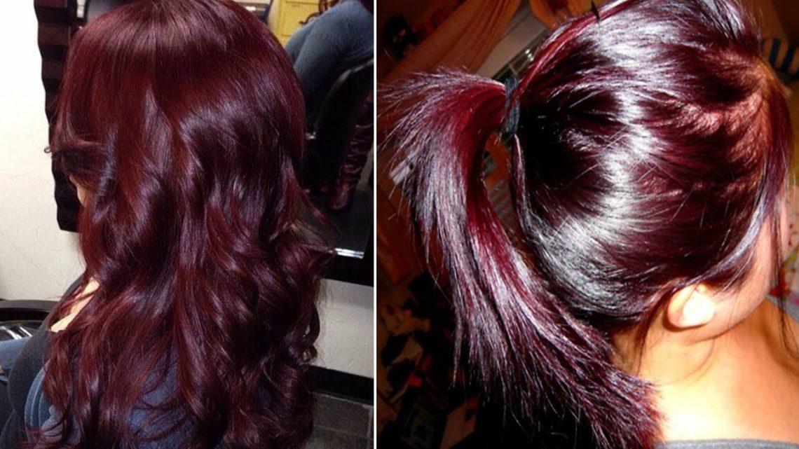 Бургундия цвет волос фото до и после окрашивания