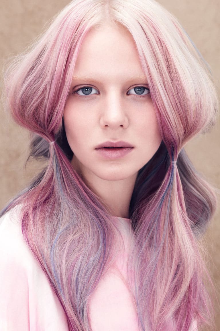 Цветное окрашивание волос для девочек фото