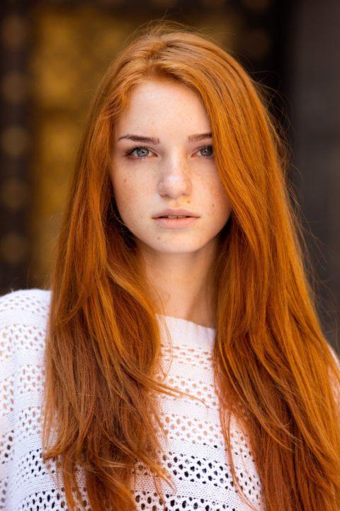 Прическа и макияж рыжие волосы
